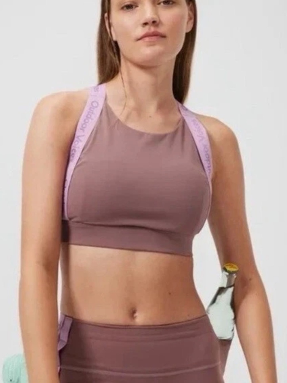 Outdoor Voices Pink Purple Snack Bra Hiking Exercise Bra Size XS